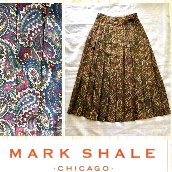 MARK SHALE A-Line Pleated Skirt - Picture 1 of 2